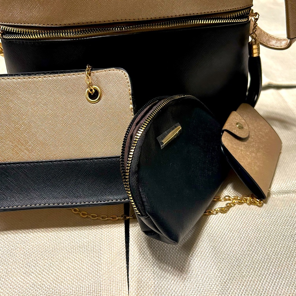 SOLD 4 piece backpack purse